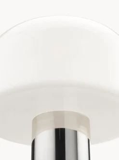 Lámpara de mesa regulable de cristal opalino Bellhop