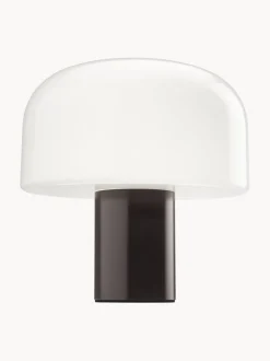 Lámpara de mesa regulable de cristal opalino Bellhop