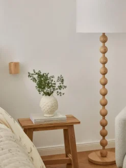 Lámpara de pie de madera Shona