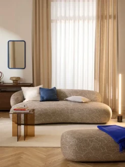 Lámpara de pie LED con base de mármol Shelby