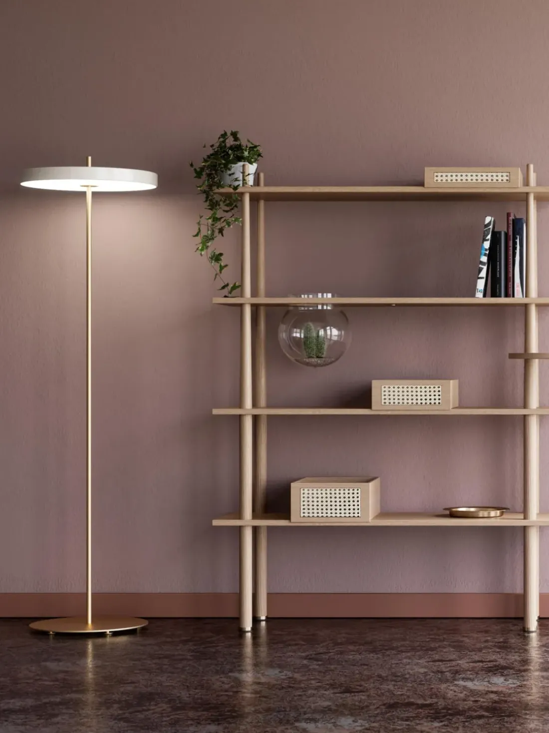 Lámpara de pie LED regulable Asteria