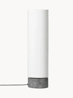 Lámpara de pie LED regulable con base de mármol Unbound, tamaños diferentes