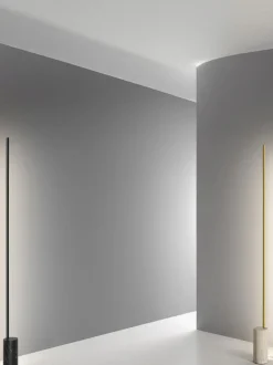 Lámpara de pie LED regulable con base de mármol Hilow Line