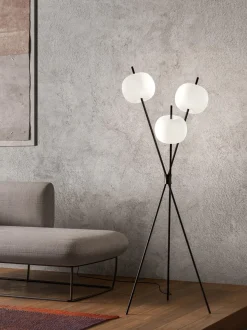 Lámpara de pie soplada LED regulable Kushi