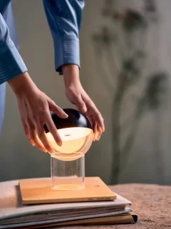 Lámpara de sobremesa LED regulable Pila, portátil