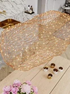 Lámpara de techo artesanal LED regulable Hayden