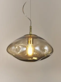 Lámpara de techo de vidrio Amora