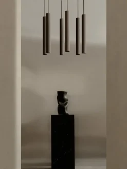 Lámpara de techo pequeña con superficie acanalada Tubulaire, 48 cm