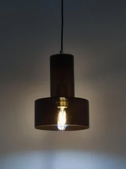 Lámpara de techo pequeña de vidrio Flowy