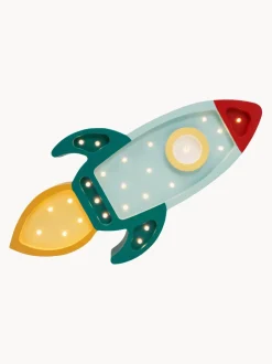 Lámpara infantil LED artesanal regulable Space Rocket, con función de temporizador
