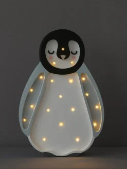 Lámpara infantil LED artesanal regulable Baby Penguin, con función de temporizador