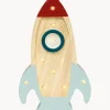 Lámpara infantil LED artesanal regulable Rocket Mini, con función de temporizador y control a mando