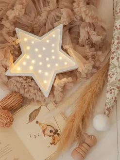 Lámpara infantil LED artesanal regulable Star, con función de temporizador