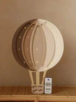 Lámpara infantil LED artesanal regulable Hot Air Baloon, con función de temporizador y control remoto