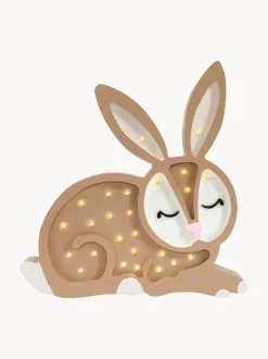 Lámpara infantil LED artesanal regulable Bunny, con función de temporizador y control a mando