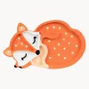 Lámpara infantil LED artesanal regulable Fox, con función de temporizador y control remoto