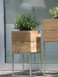 Macetero de madera de teca Mini Garden