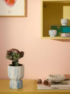 Macetero en look mármol Kiko, 20 cm