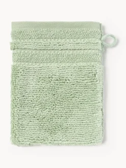 Manoplas de baño con borde a rayas Luxe, 2 uds.