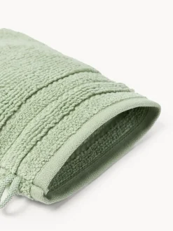 Manoplas de baño con borde a rayas Luxe, 2 uds.