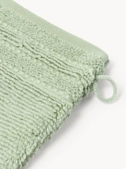 Manoplas de baño con borde a rayas Luxe, 2 uds.