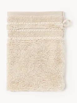 Manoplas de baño con borde a rayas Luxe, 2 uds.