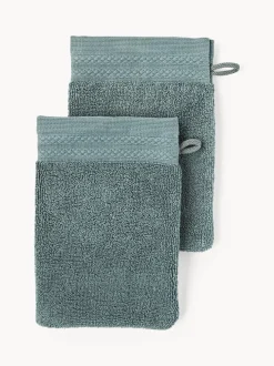 Manoplas de baño de algodón ecológico Premium, 2 uds.