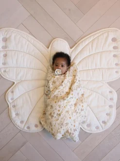 Manta de juegos infantil de algodón ecológico Butterfly
