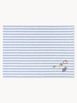 Manteles individuales a rayas con motivos bordados Melony, 2 uds.