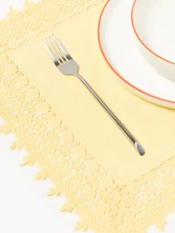 Manteles individuales con ribete de encaje Flavia, 2 uds.