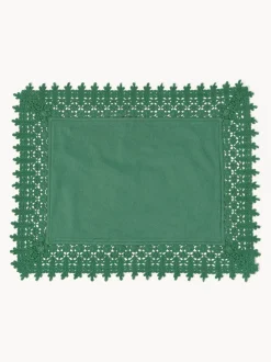 Manteles individuales con ribete de encaje Flavia, 2 uds.