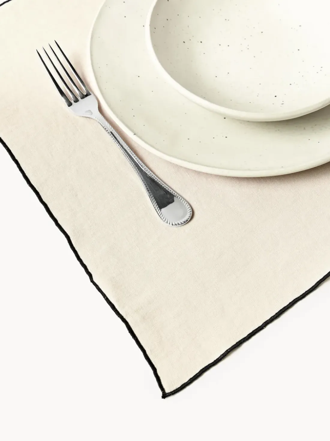 Manteles individuales de lino con bordado Cosmo, 4 uds.