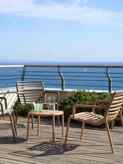 Mesa auxiliar de jardín apilable Doga