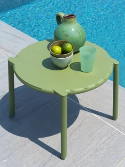 Mesa auxiliar de jardín apilable Doga