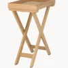 Mesa auxiliar de jardín plegable de madera de teca Chio