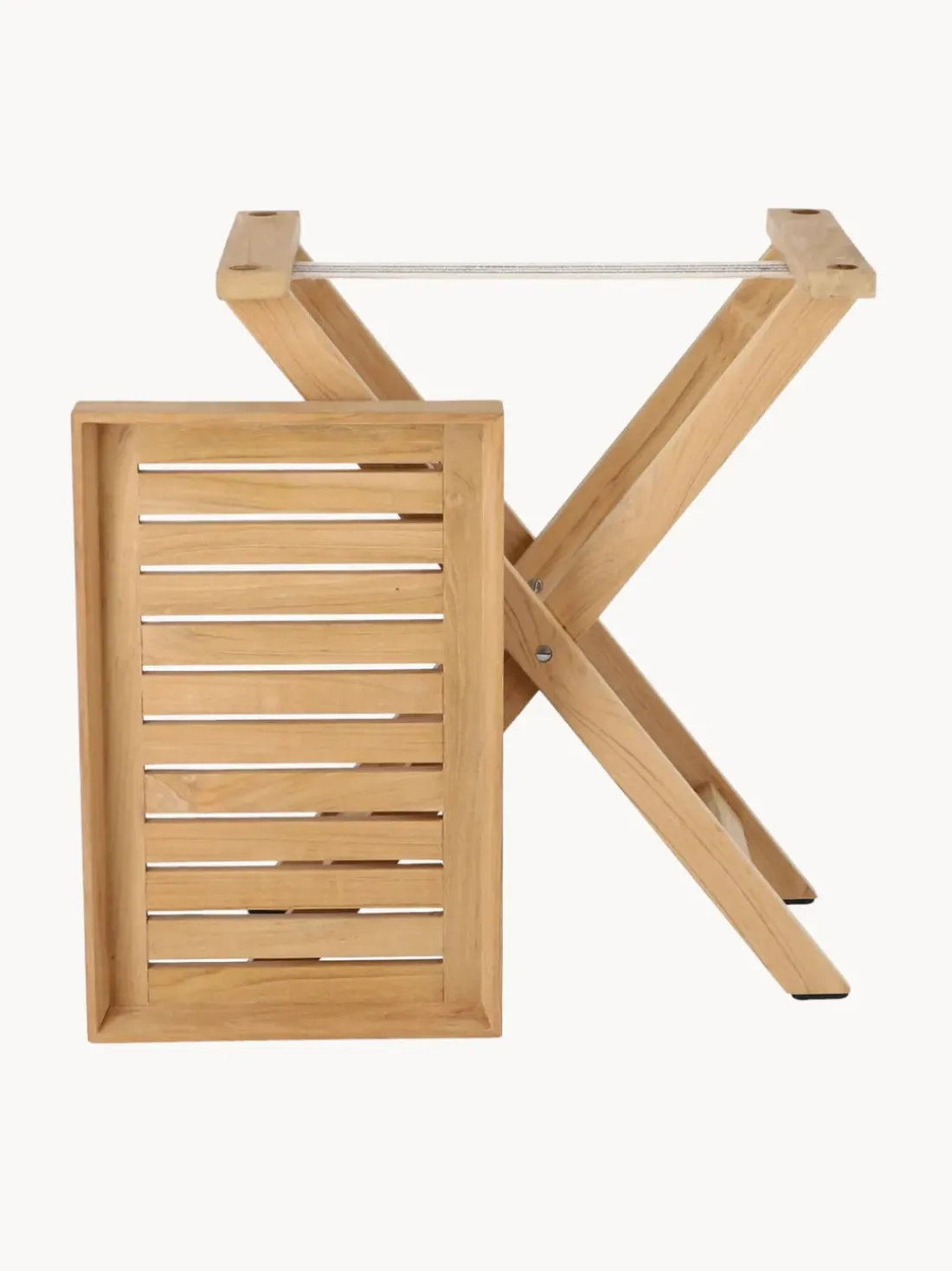 Mesa auxiliar de jardín plegable de madera de teca Chio
