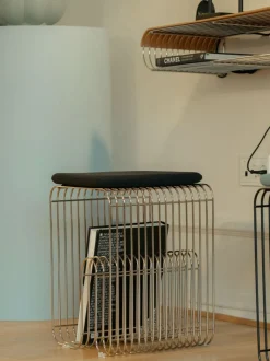 Mesa auxiliar de metal Curva