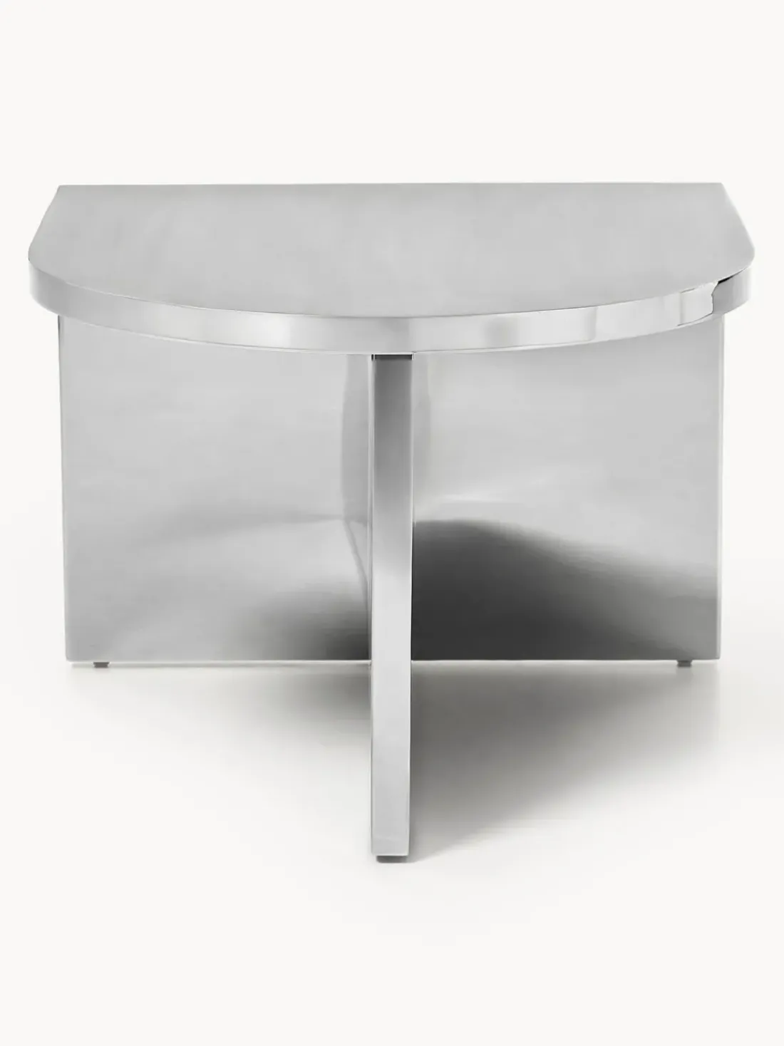 Mesa baja ovalada de metal Leander