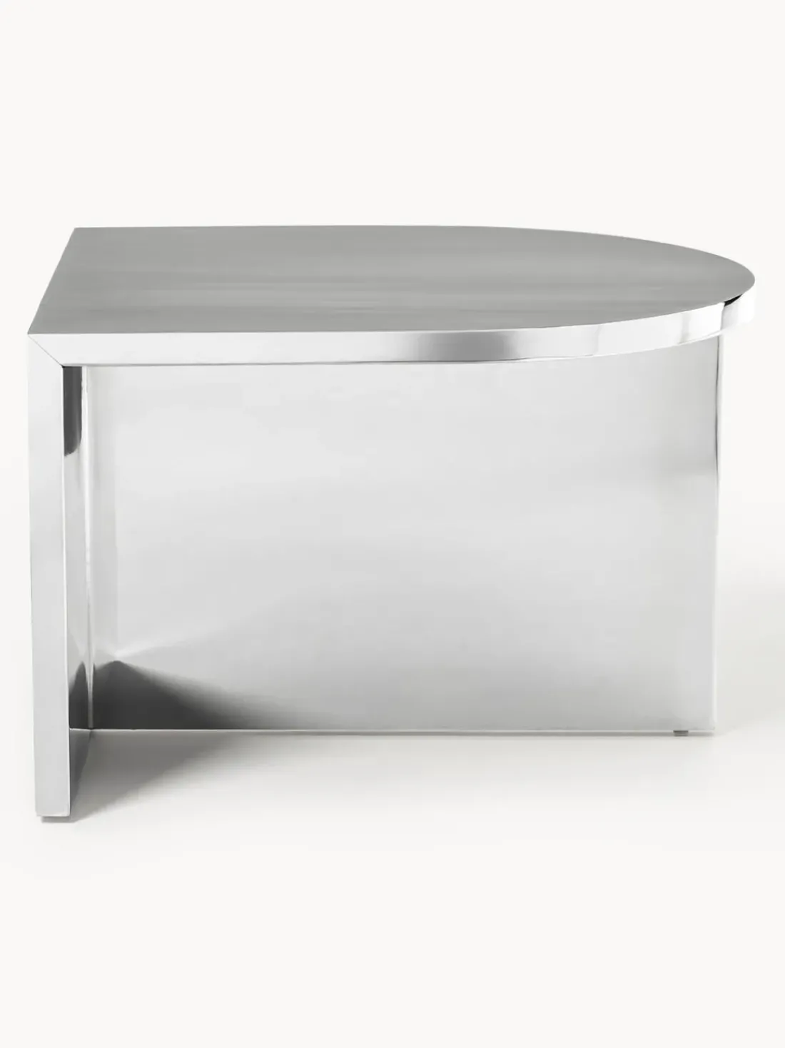Mesa baja ovalada de metal Leander