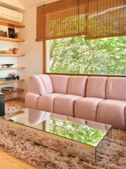 Mesa de centro artesanal de cristal de espejo Mirror, 120 cm
