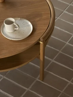 Mesa de centro artesanal de madera de roble RF1905