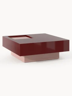 Mesa de centro cuadrada con espacio de almacenamiento Alessa