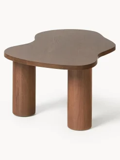 Mesa de centro de forma orgánica de madera de nogal Didi