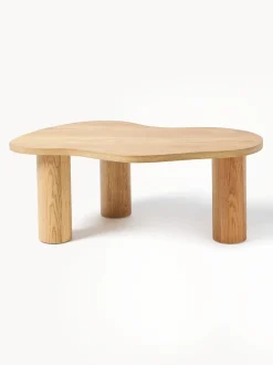 Mesa de centro de forma orgánica de madera de roble Didi