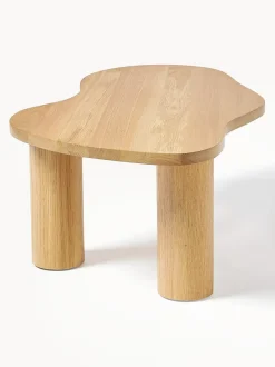 Mesa de centro de forma orgánica de madera de roble Didi