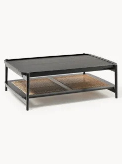 Mesa de centro de madera con espacio de almacenaje de tejido vienés Libby