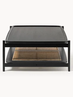Mesa de centro de madera con espacio de almacenaje de tejido vienés Libby
