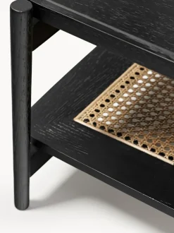 Mesa de centro de madera con espacio de almacenaje de tejido vienés Libby