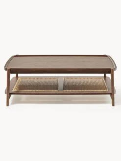Mesa de centro de madera con espacio de almacenaje de tejido vienés Libby