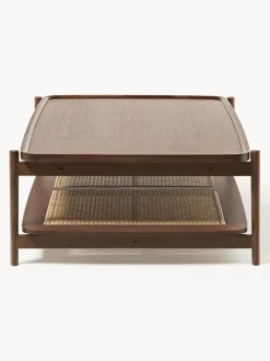 Mesa de centro de madera con espacio de almacenaje de tejido vienés Libby